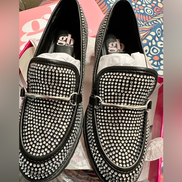 GB girls Other - Girls' Teigan-Girl Rhinestone Embellished Lug Sole Loafers (Youth)